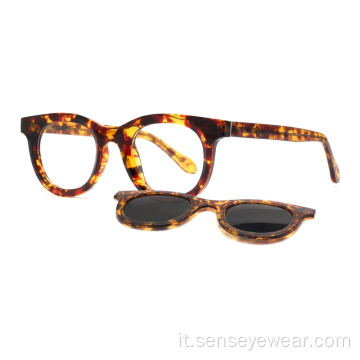 Clip polarizzato magnetico di lusso BEVEL TR90 su occhiali da sole